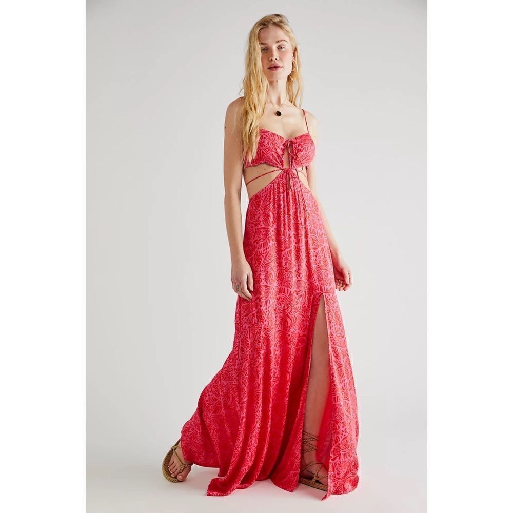 Free People - Jessa Maxi in red/pink